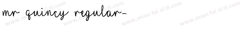 mr quincy regular字体转换